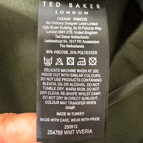 Ted Baker Vveria Relaxed Side Trim Jersey Knit Jogger Pant Olive size 2 US 6 NWT - Picture 10 of 12